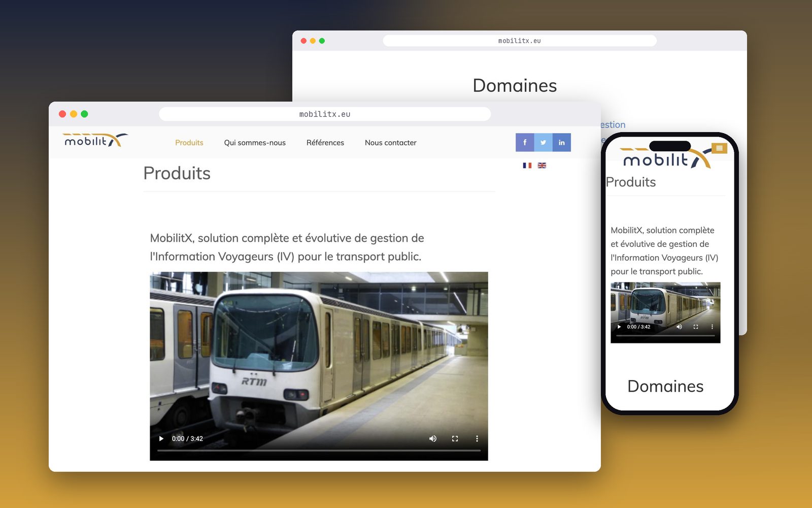 Site mobilitx.eu sur ordinateur et smartphone : présentation de la solution d'information voyageurs