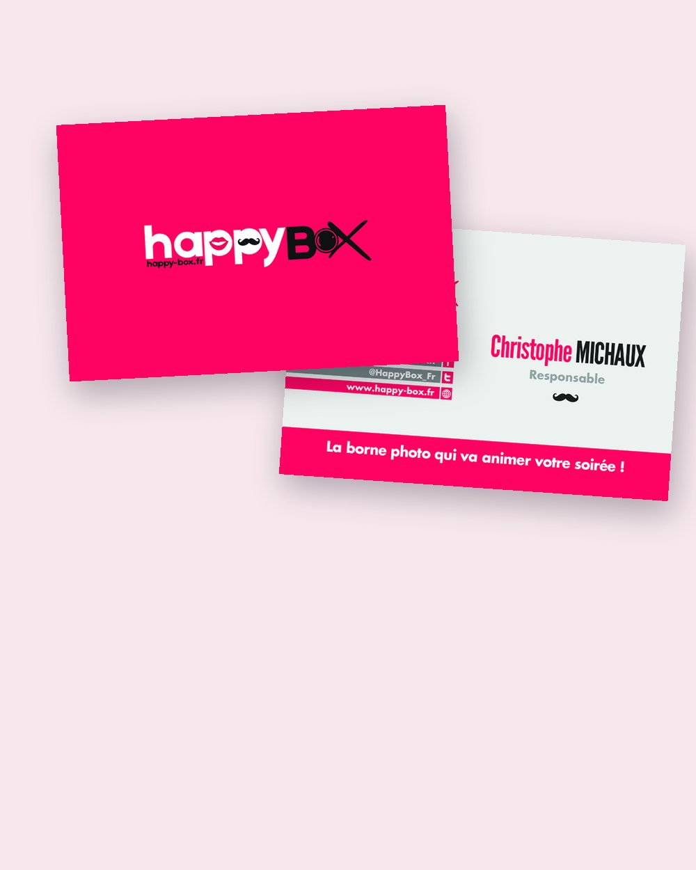 Cartes de visite Happy-Box recto et verso
